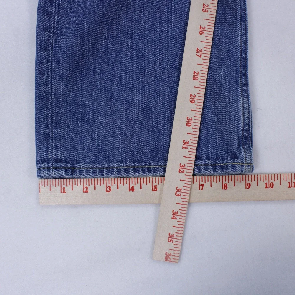 Polo Ralph Lauren 867 Classic Fit Jeans Mens 38x32 Medium Wash Distressed Hem